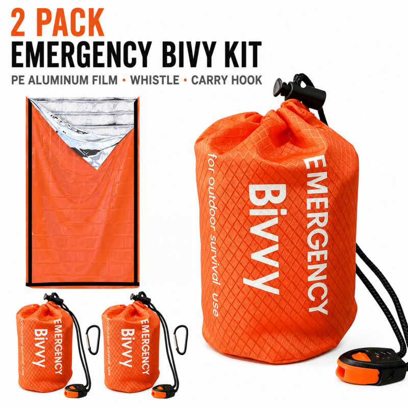 Bivy Bag Emergency - 2 Paket Kantong Tidur Darurat, Kantong
