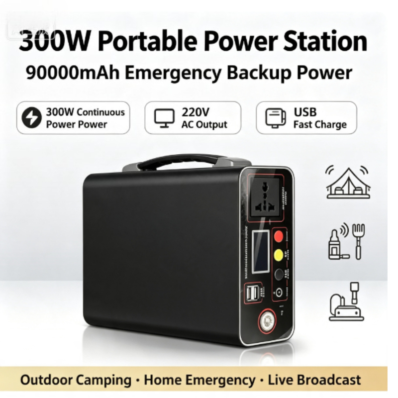 Solar Emergency Charger - Pembangkit Listrik Portabel 300W 220V, 333Wh,