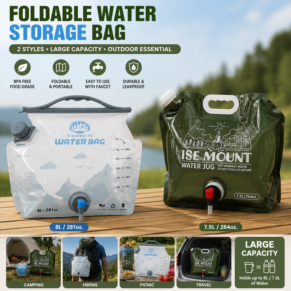 Water Bag Collapsible - Kantong Air Lipat Portabel Kapasitas Besar