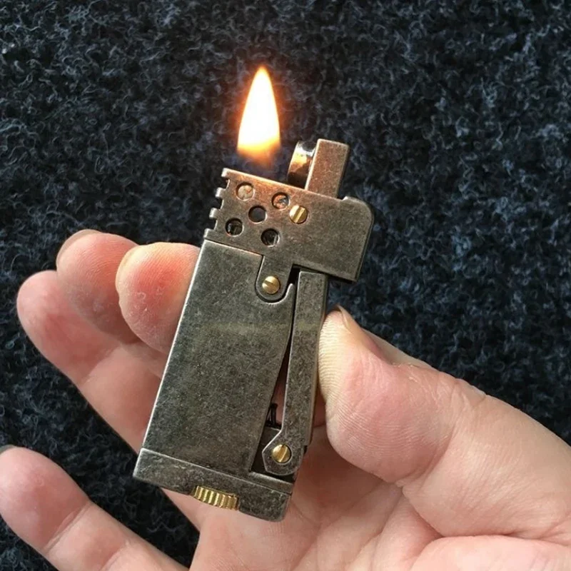 Fire Starting Kit - Pemantik Rokok Retro Gasolin dan Flint