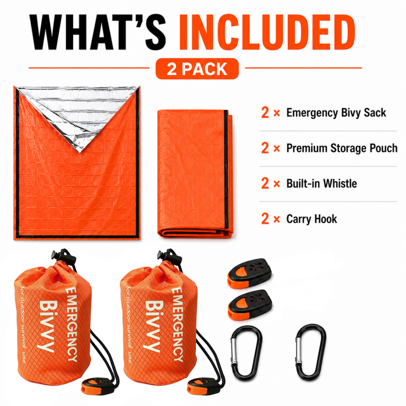 2 Paket Kantong Tidur Darurat, - Bivy Bag Emergency ulasan dan harga