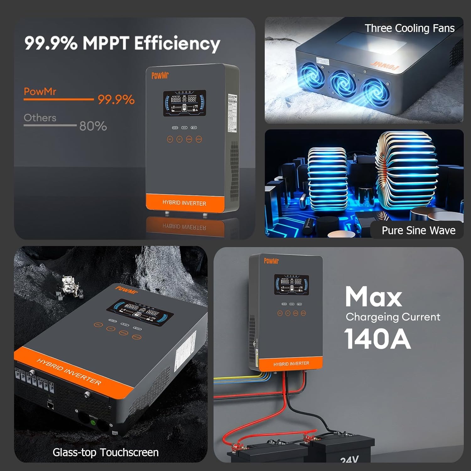 PowMr USA 4000W 24V Inverter C - Solar Emergency Charger ulasan dan harga