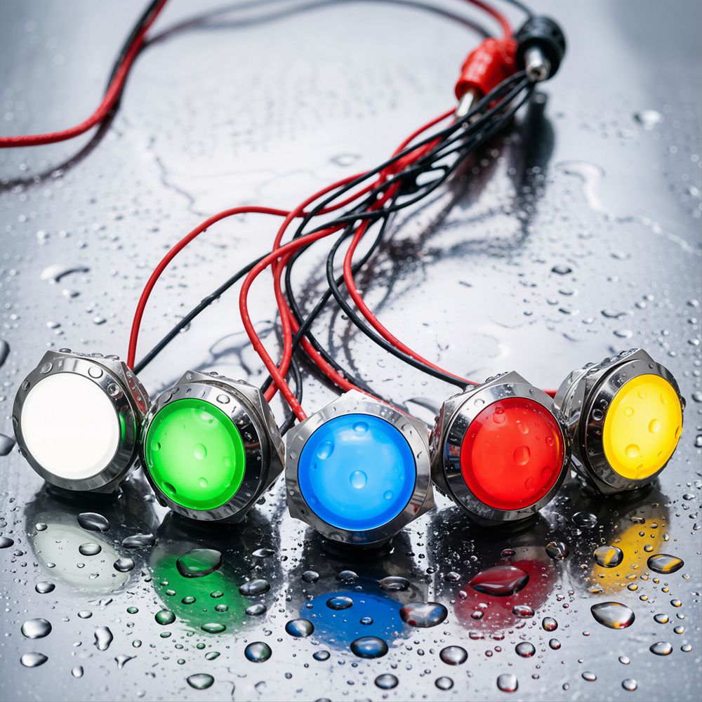Lampu Indikator LED Logam 12mm - Signal Panel Orange ulasan dan harga