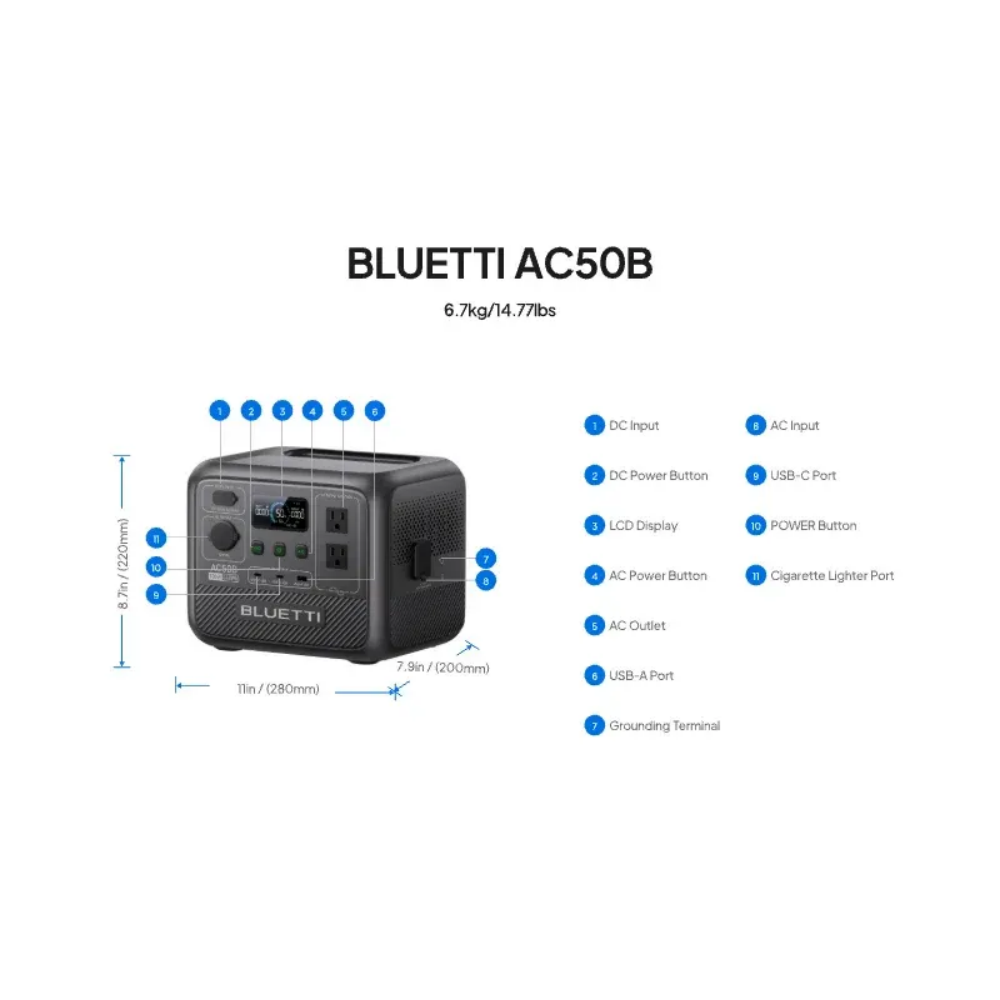 BLUETTI AC50B Pembangkit Listr - Solar Emergency Charger ulasan dan harga