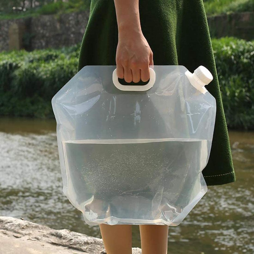 5L 10L Wadah Air Lipat Plastik - Water Bag Collapsible ulasan dan harga