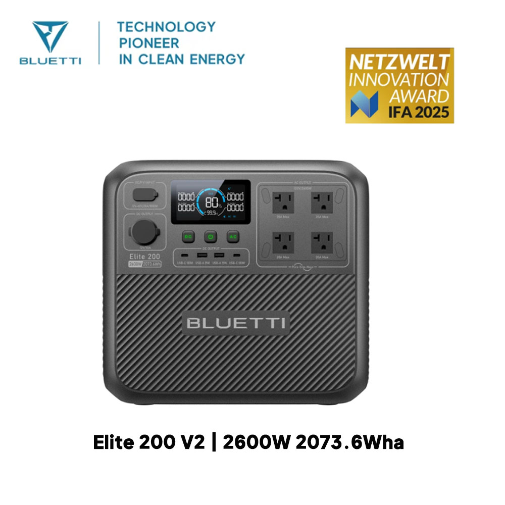 【Renew】BLUETTI Elite 200 V2 St - Solar Emergency Charger ulasan dan harga